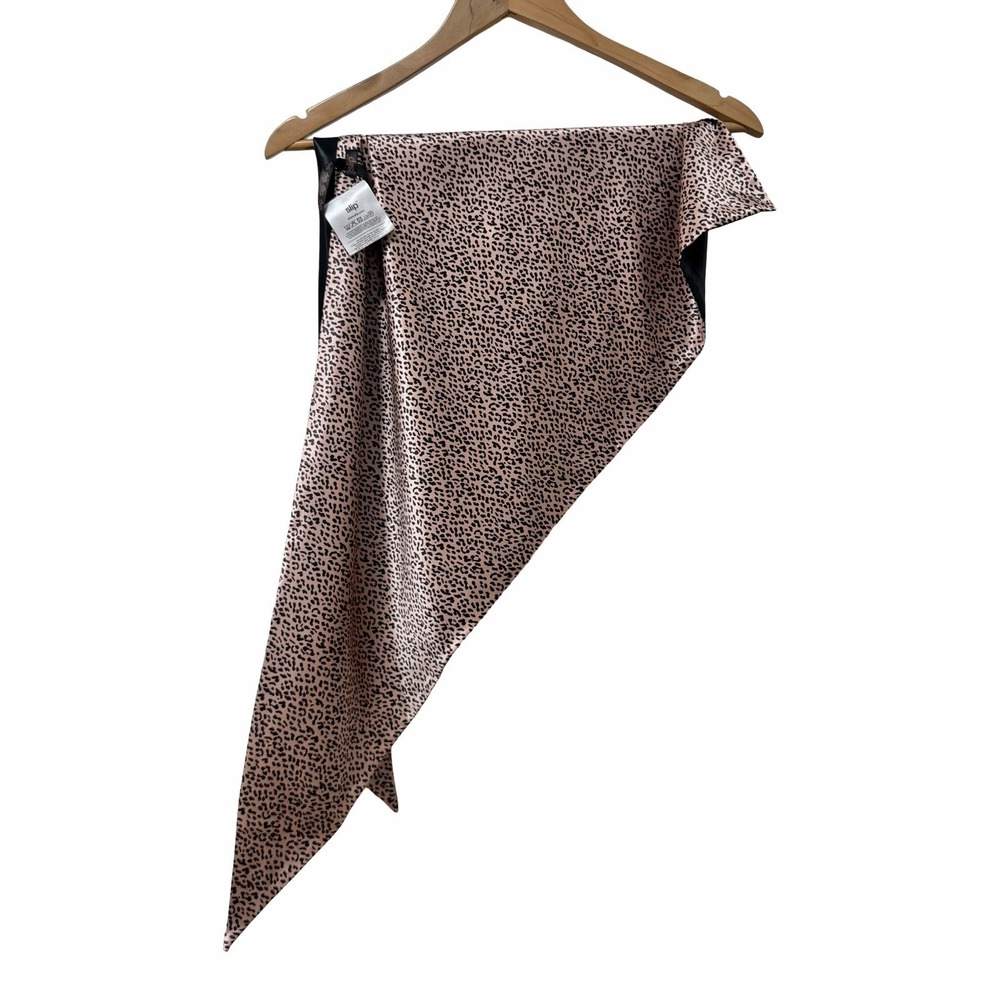 Slip Unisex Pure Silk Triangle Hair Wrap Wild Leopard Haircare Sleep Protection